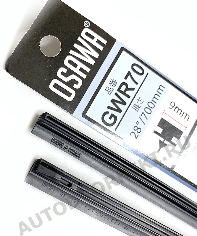 TOYOTA RAV 4 (2012-) Резинки (2шт) на гибридные дворники Denso пр-во OSAWA GWR70 TOYOTA RAV 4 (2012-) Резинки (2шт) на гибридные дворники Denso пр-во OSAWA GWR70